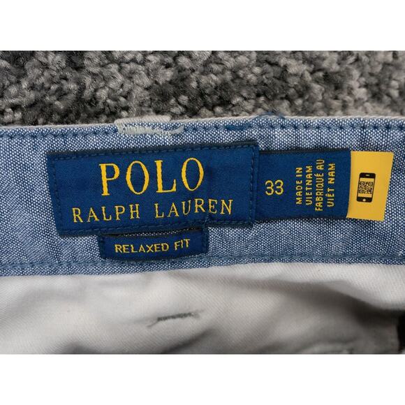 Polo Ralph Lauren Shorts Mens 34 (Tag 33) Gray Relaxed Fit Chino Preppy Golf - Picture 2 of 12